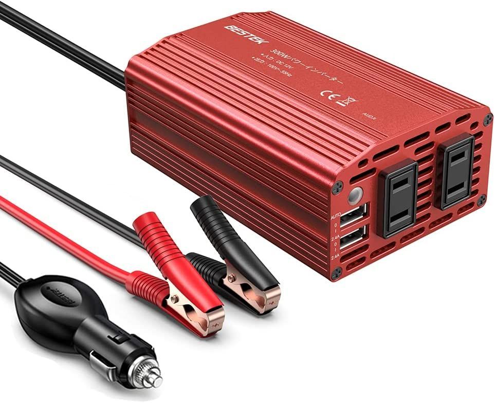 メルカリShops - BESTEK カーインバーター 300W シガーソケット 車載充電器 USB