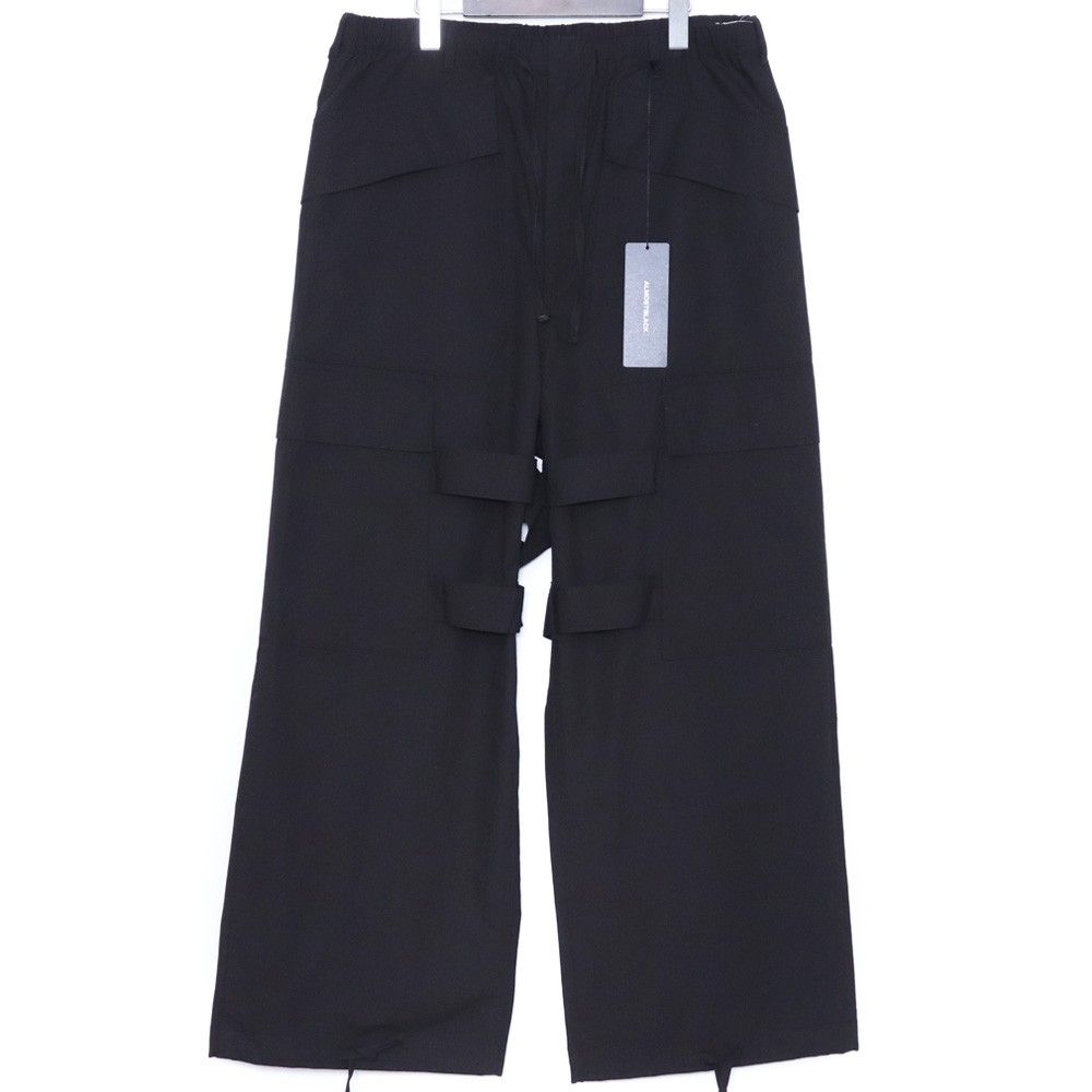 未使用 ALMOSTBLACK BONTAGE CARGO PAMTS サイズ2 ブラック 24aw-PT04