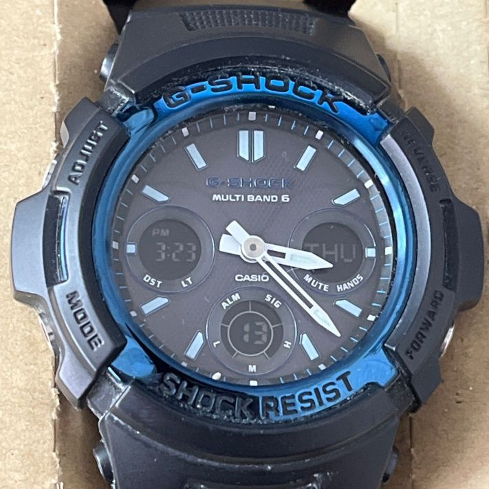 ◇◇CASIO カシオ G-SHOCK 腕時計 電波ソーラー デジアナ AWG-M100A - メルカリ