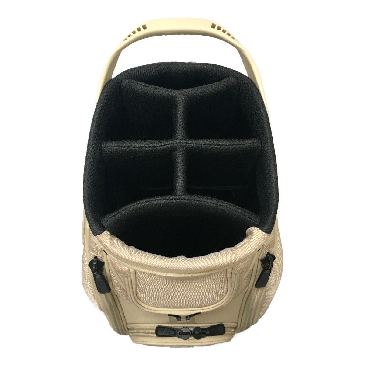 中古 パーリーゲイツ PEARLY GATES キャディバッグ ベージュ カート式 