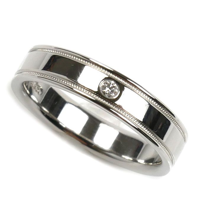 TIFFANY&Co. ティファニー Pt950プラチナ ダブルミルグレイン