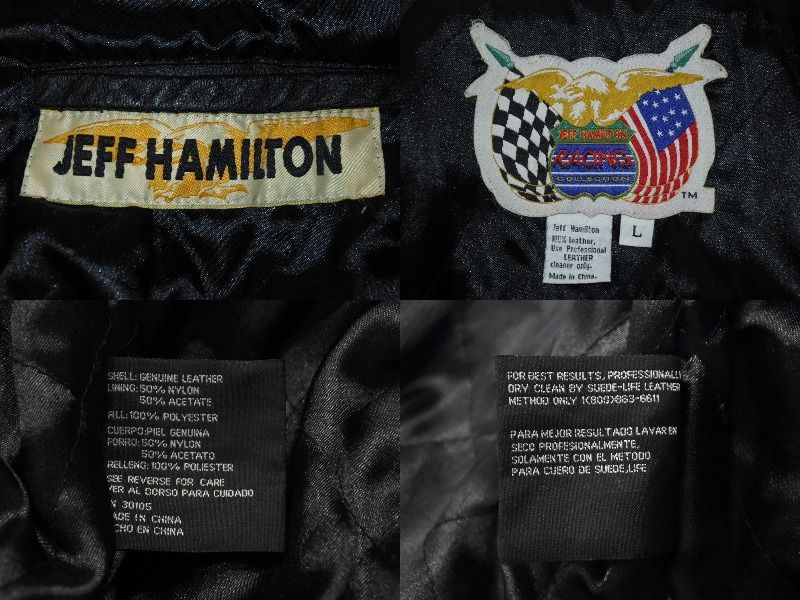 JEFF HAMILTON ジェフハミルトン ジャケット レーシング ブラック  