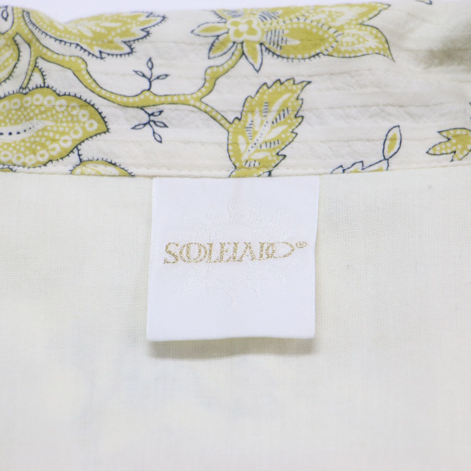 SOULEIADO ソレイアード ジャケット オフホワイト イエロー ネイビー  