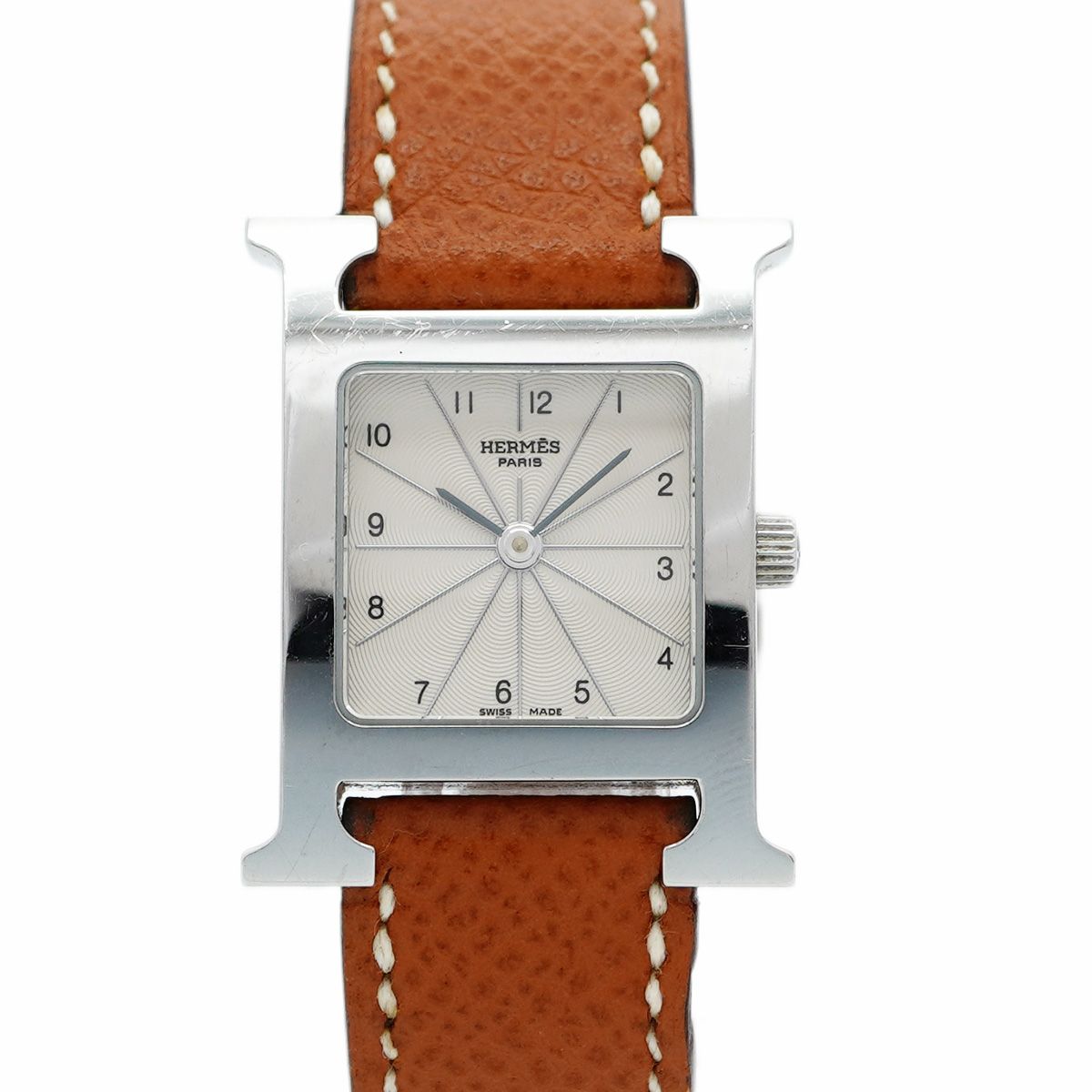5wwm0199 エルメス Hウォッチ HH1.210 白文字盤 腕時計 レディース