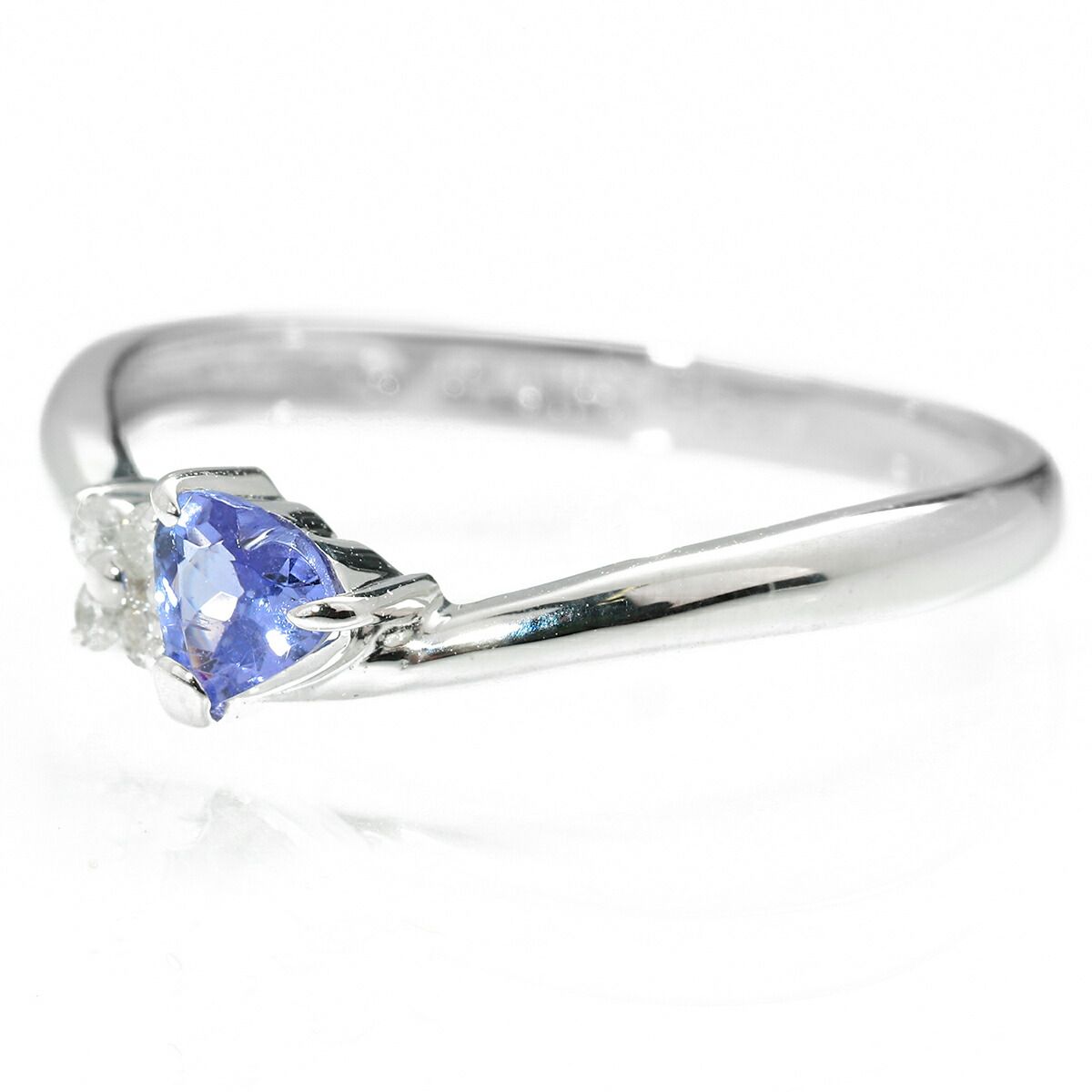 タンザナイト 0.28ct ダイヤモンド ホワイトゴールド K14WG
