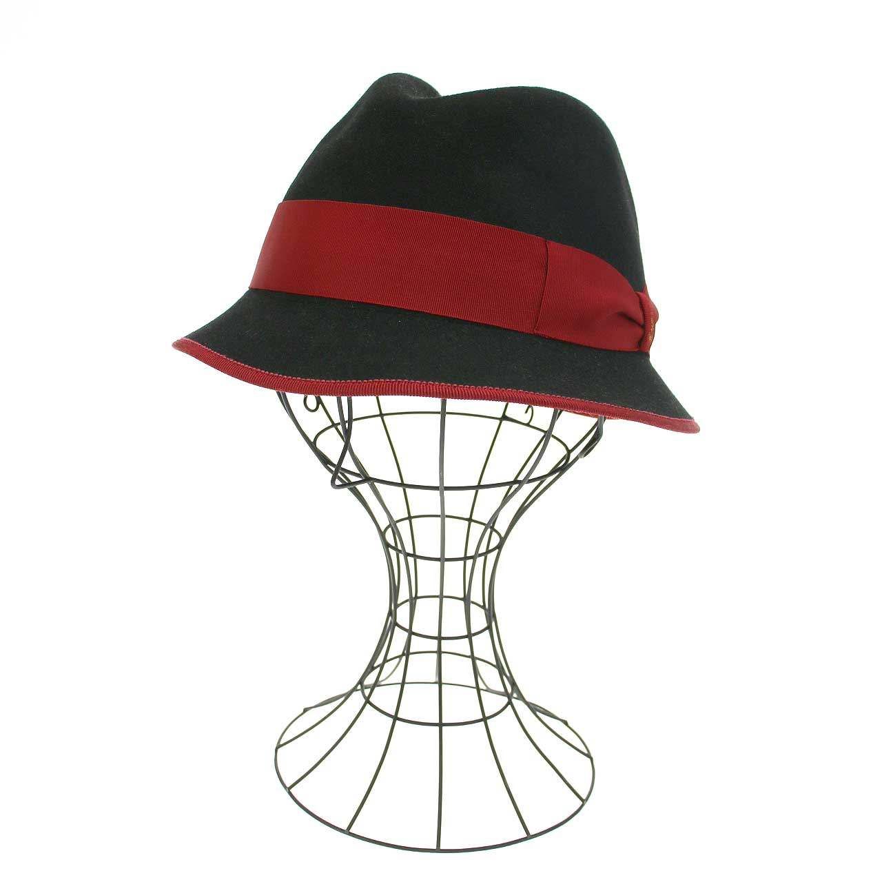 Borsalino ボルサリーノ ラビットファーフェルトハット ブラック 58 