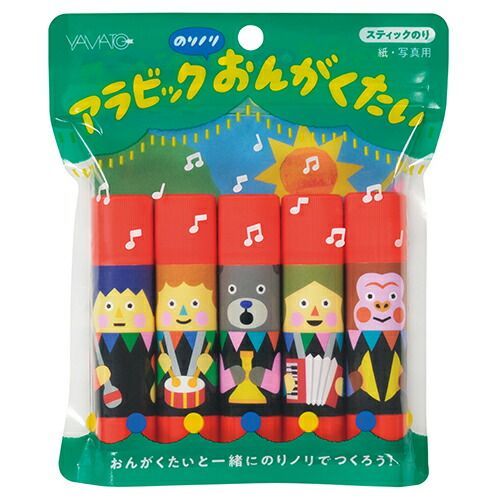 まとめ ヤマト スティックのり アラビックのりノリおんがくたい 全5柄 TT-01 ×15セット