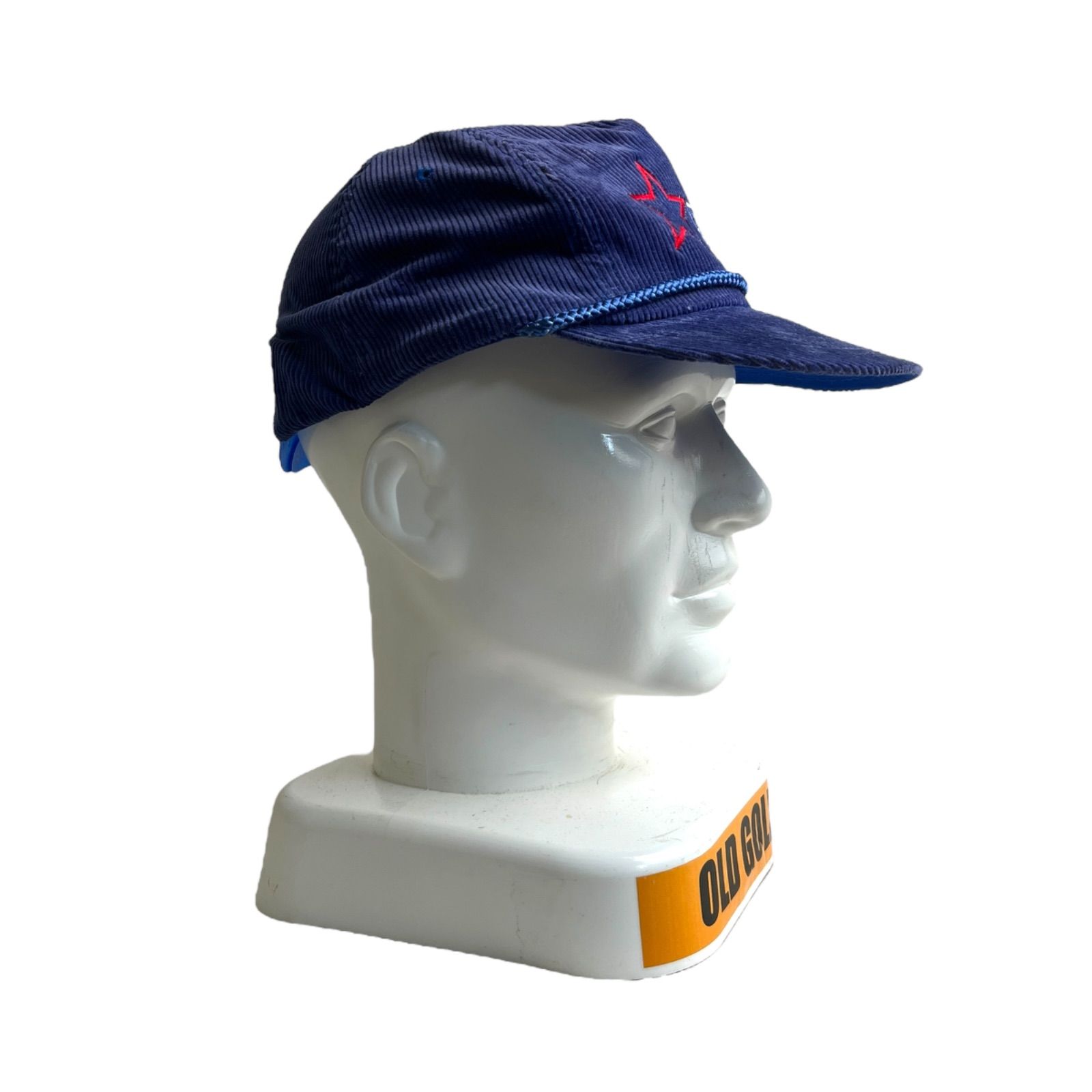 キャップ|帽子 AMERICAN HOSE - FITTINGS アメリカンホースフィッティングス コーデュロイキャップ ビンテージキャップ 刺繍ロゴ ネイビー 紺色