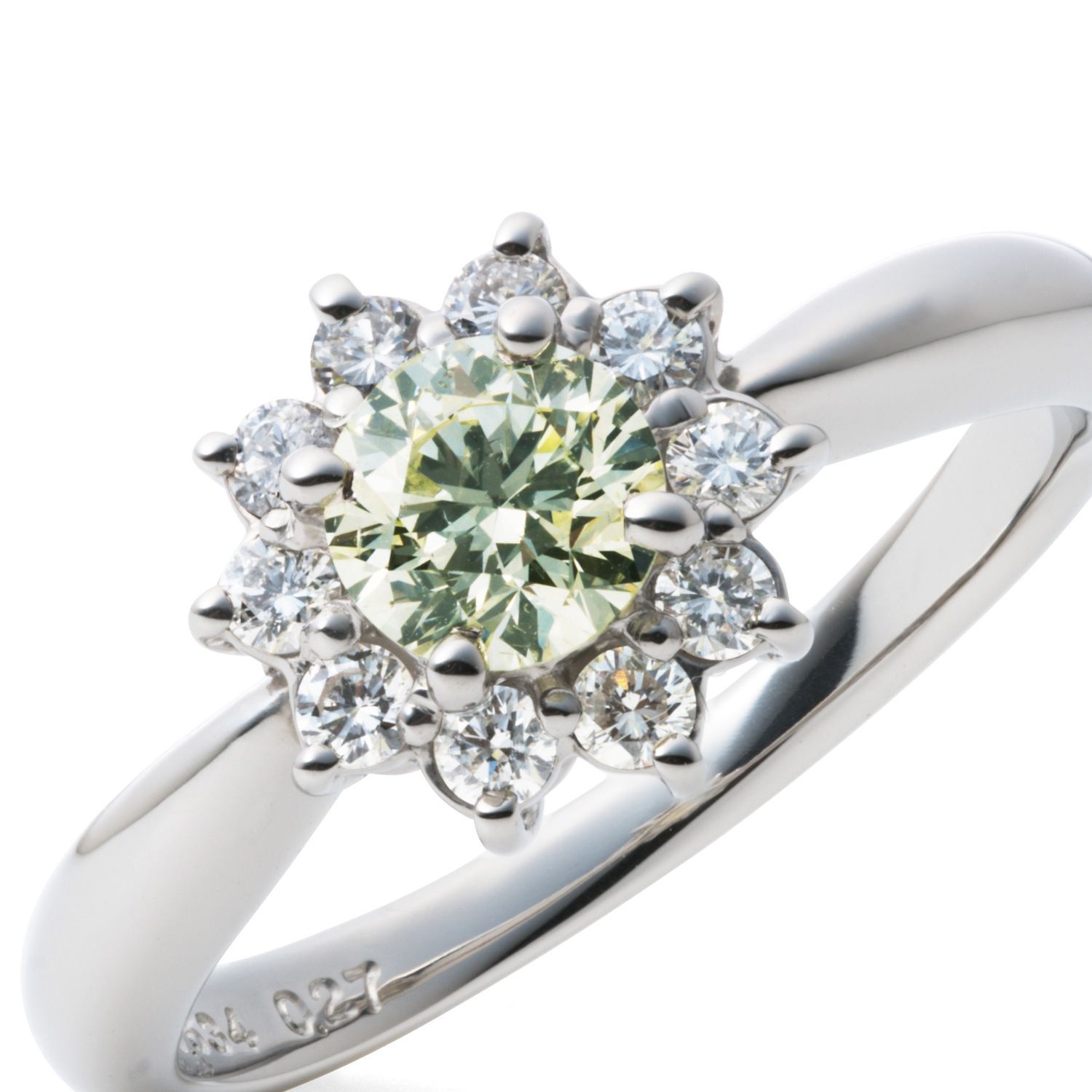 ❤️pt900 Green系 ダイヤモンド 0.804ct up リング CGL鑑付 - メルカリ