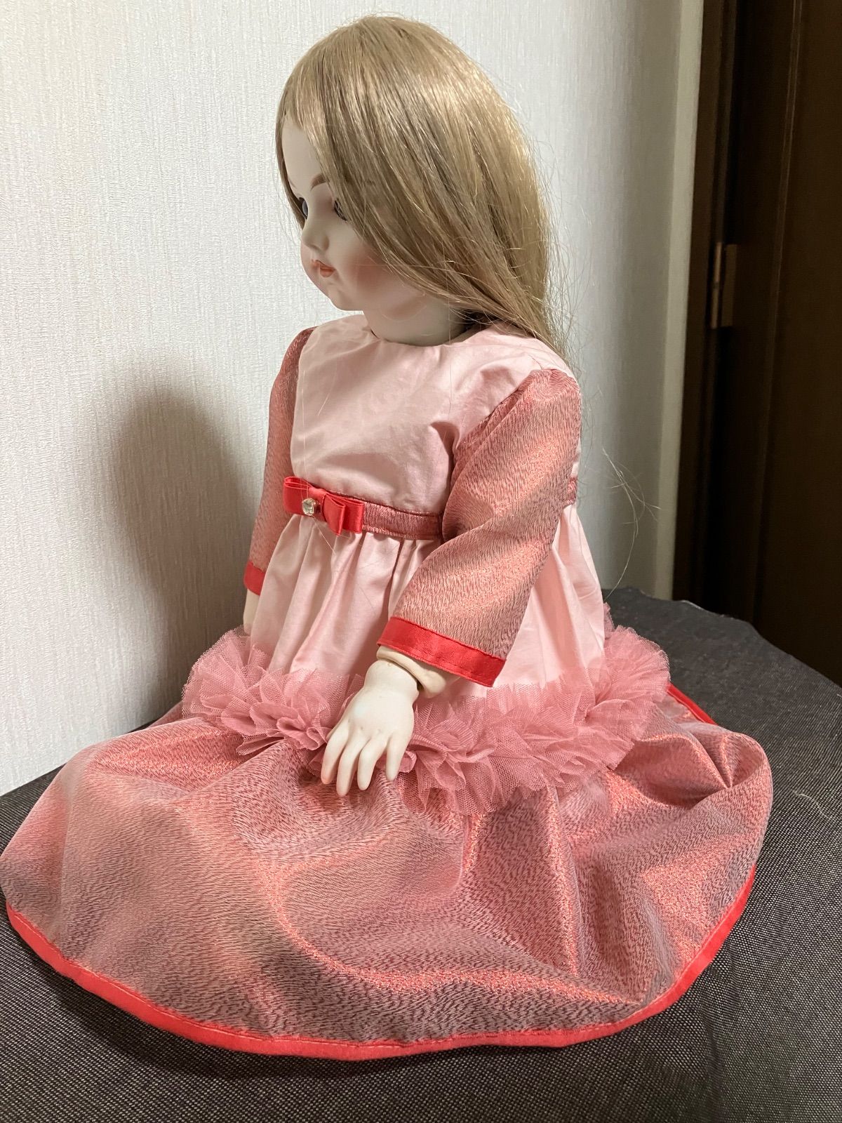 【t】アンティークビスクドール用のワンピース z】アンティークビスクドール用のワンピース