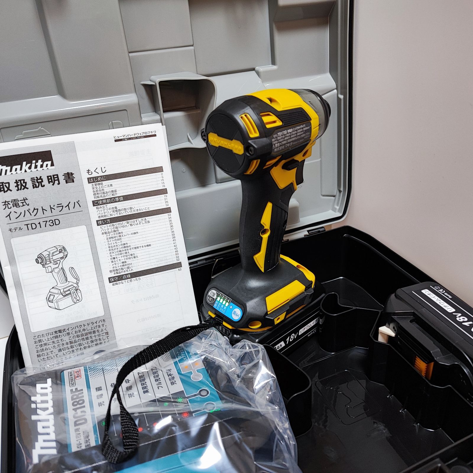 イエロー Makita マキタ 18V インパクトドライバー TD173 - メルカリ