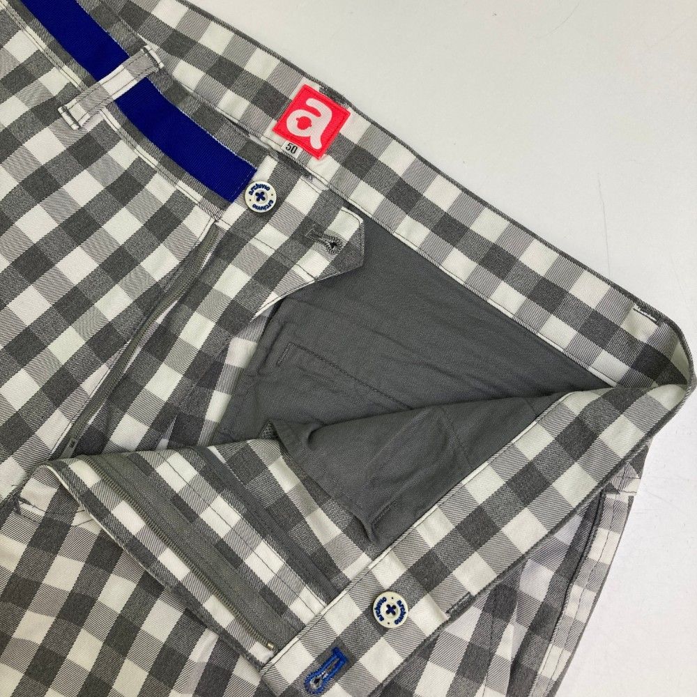 サイズ：50 ARCHIVIO アルチビオ  ストレッチ パンツ チェック柄 グレー系 [240101469671] ゴルフウェア メンズ ストスト サイズ：50 ARCHIVIO アルチビオ ストレッチ パンツ チェック柄