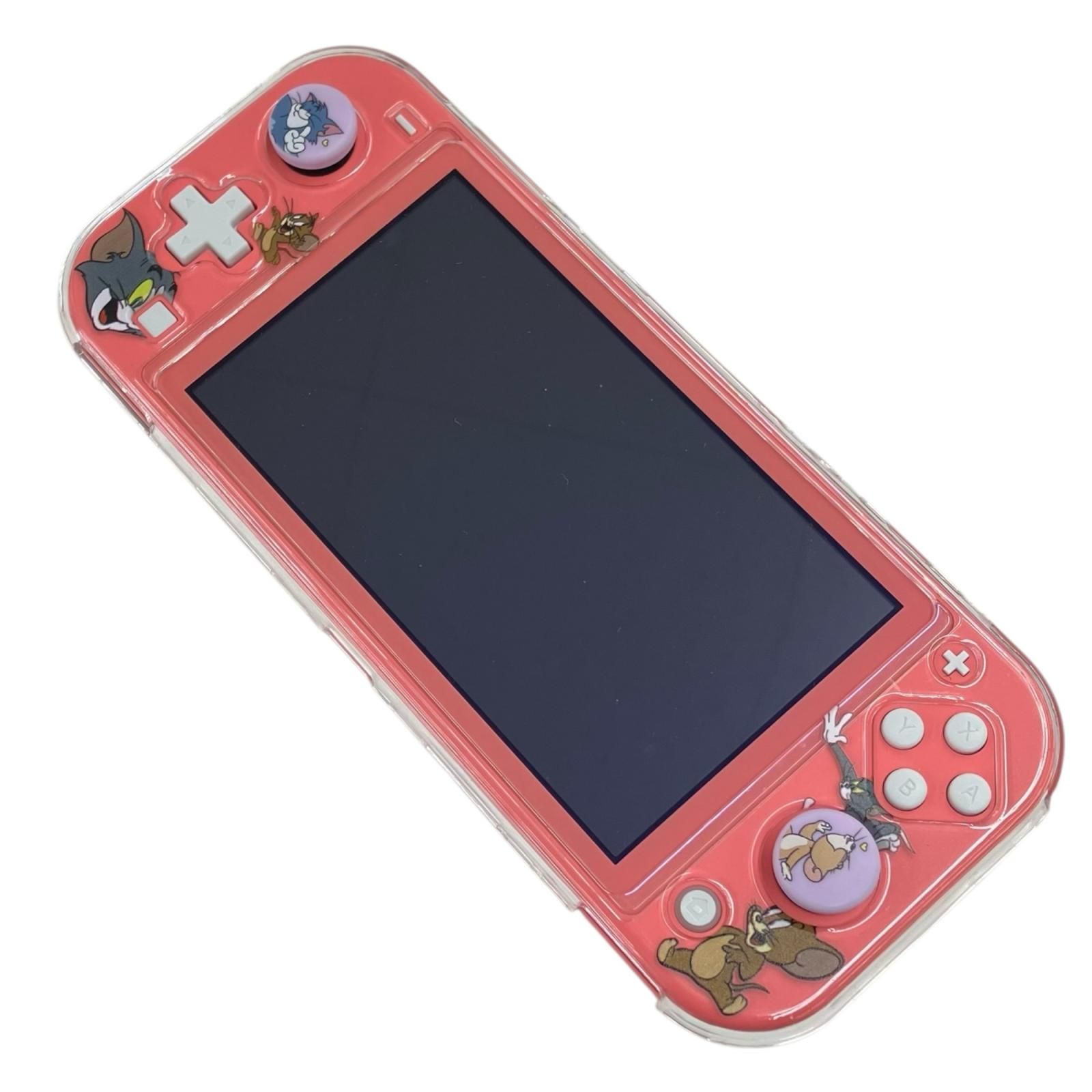 186000 現状品 Nintendo 任天堂 トムとジェリーのケース・スライドパットカバー付き☆ Nintendo Switch Lite ニンテンドースイッチライト HDH-001  ピンク [250616HM130122] 186000 現状品 Nintendo 任天堂 トムとジェリーのケース・スライド