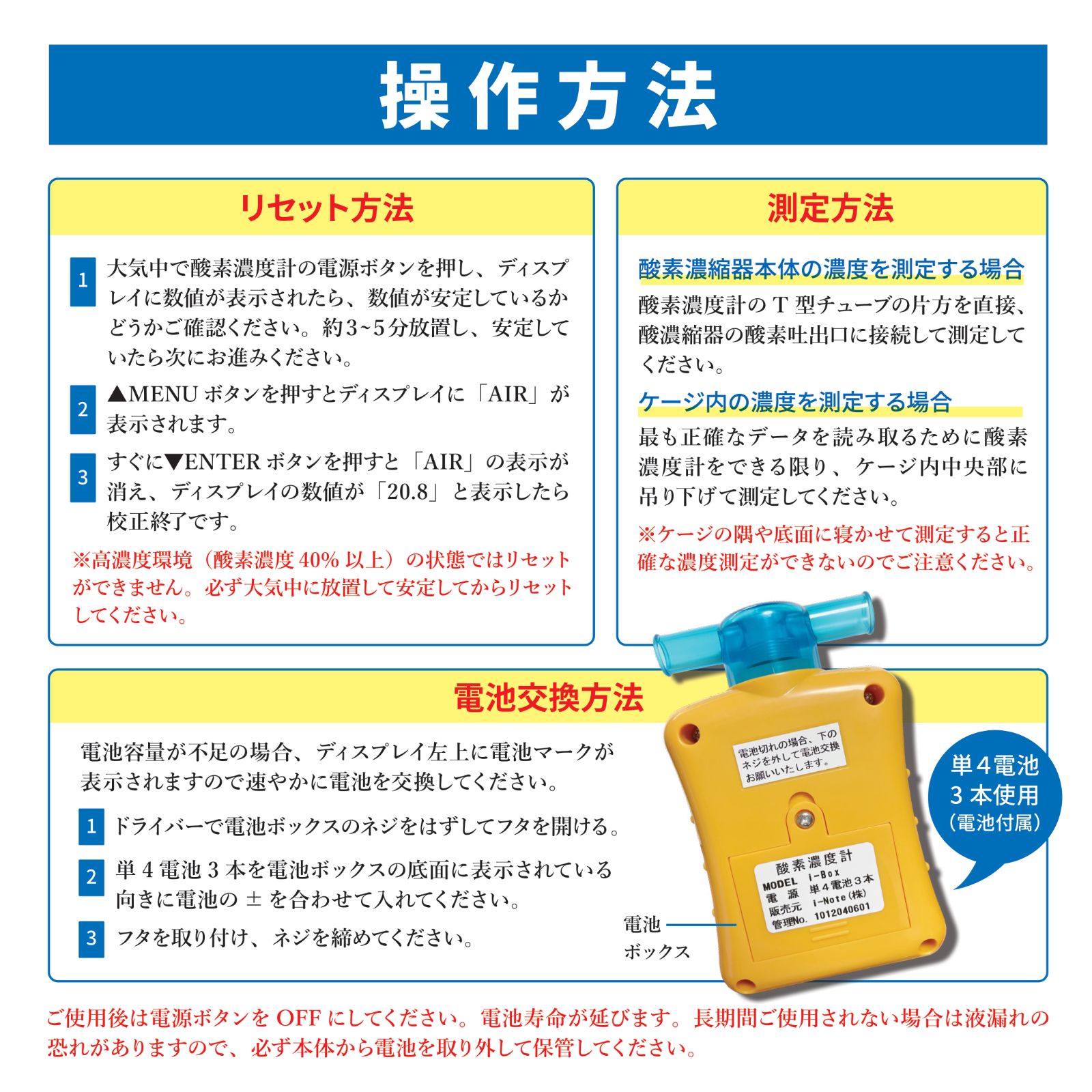 【キャンバス】 室内 空気中 酸素濃度測定器 オキシメーター ペット用 酸素室 酸素ケージ/ハウス内 部屋 酸欠 高精度 測定 コンパクト 👢 電池式 測定範囲 0~100％i-Box