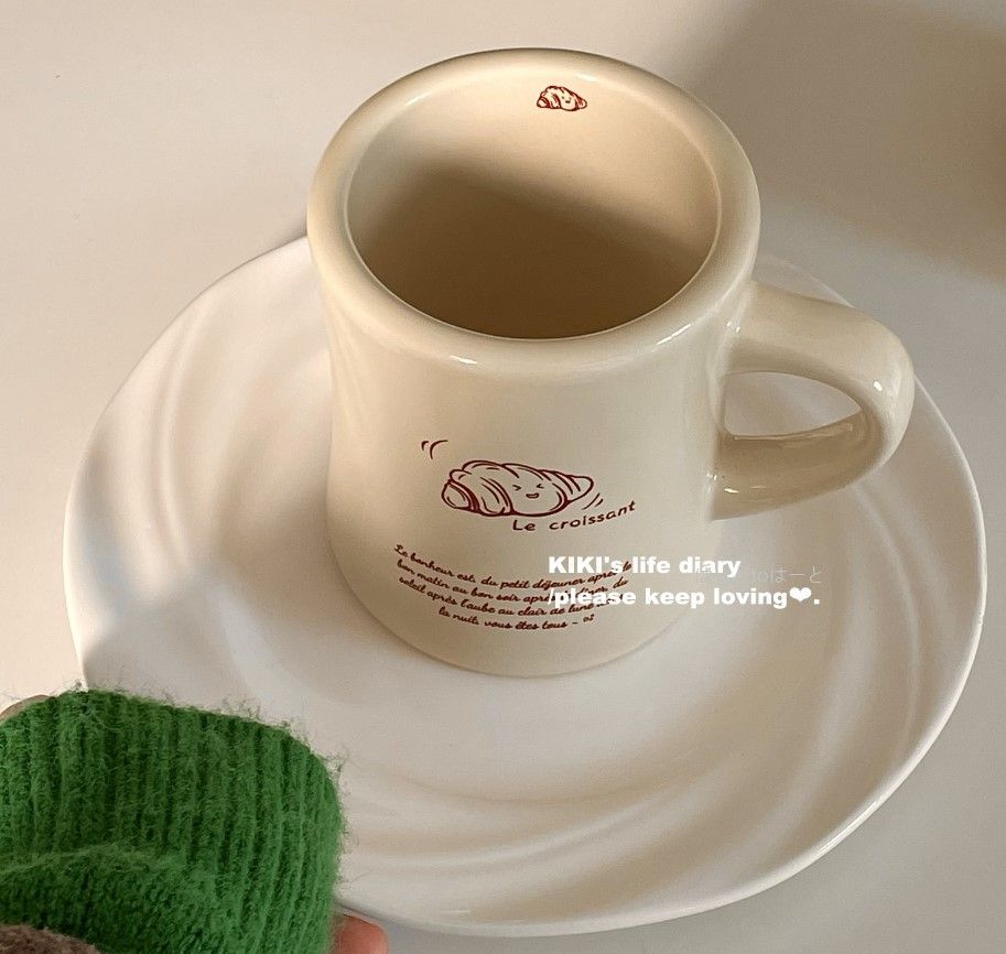 クリーム柄マグカップ | デザインマグ コップ 韓国 インテリア雑貨 キッチン コーヒーマグ レトロ - メルカリShops