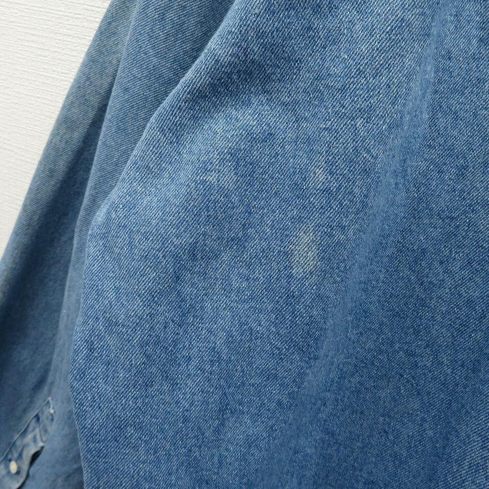 美品❗️POLO RALPH LAUREN 長袖デニムシャツ 刺繍ロゴ ラルフローレン デニムシャツ 長袖シャツ スモールポニーロゴ