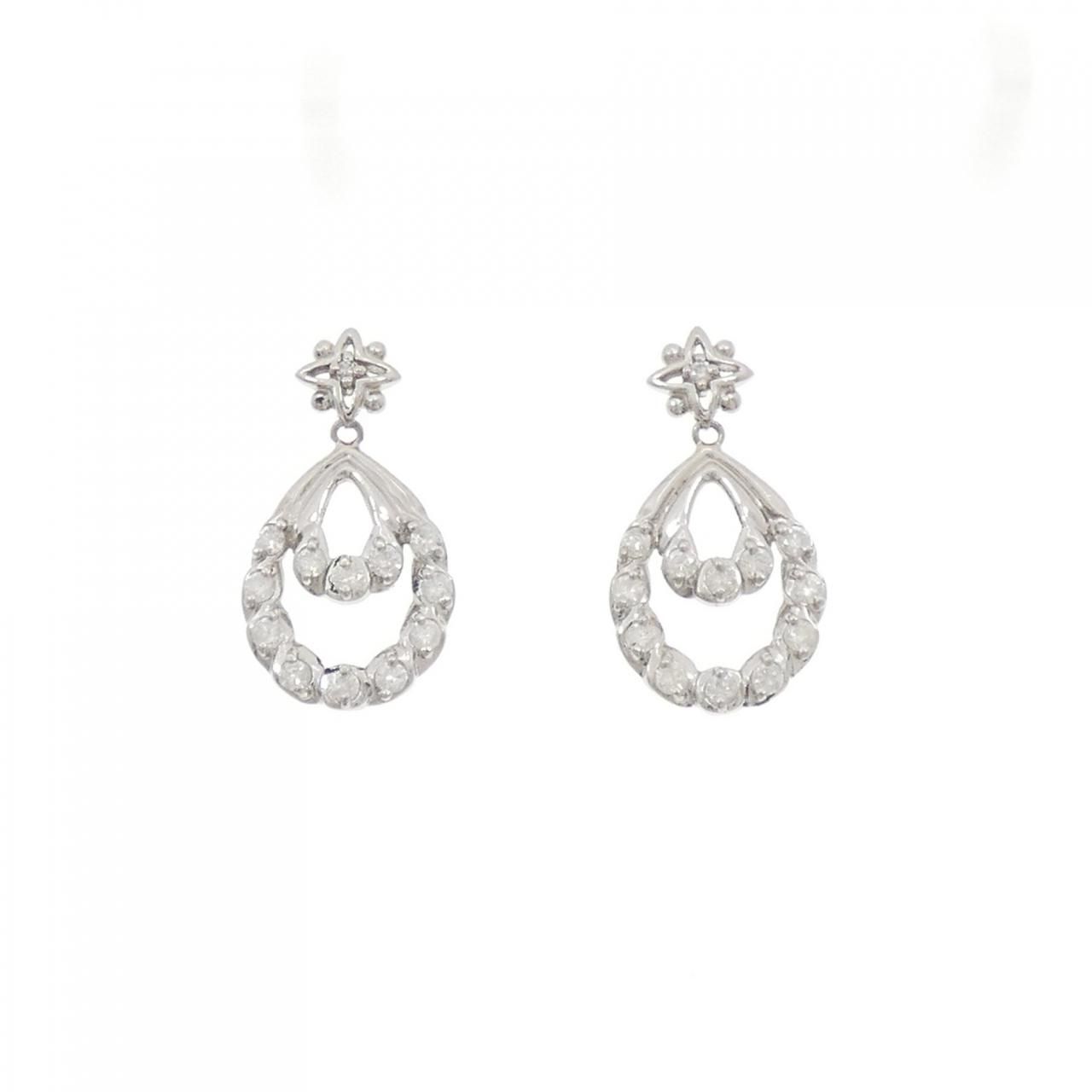 PT900 ダイヤモンド ピアス 0.70CT