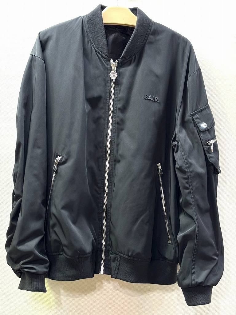 s24t-0487y【中古】BALR. ボーラー　Cargo Pocket Bomber Jacket　カーゴポケット　ボンバージャケット　MA-1　ブルゾン　フライトジャケット　SS21　黒　メンズ　B1381.1001 s24t-0487y【中古】BALR. ボーラー Cargo Pocket Bomber Jacket カーゴ