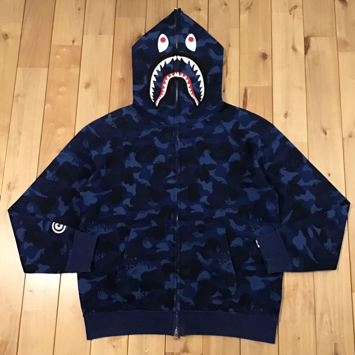 Fire camo シャーク パーカー shark full zip hoodie a bathing ape ...