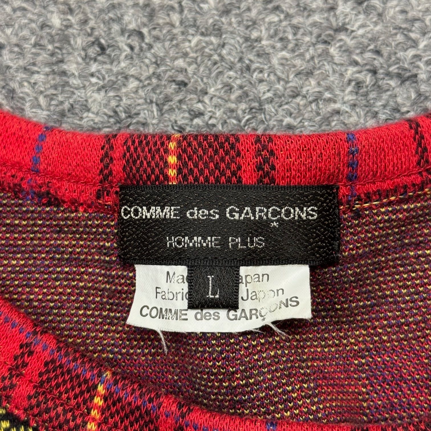 COMME des GARCONS HOMME PLUS 20AW パッチワークウールTシャツ 