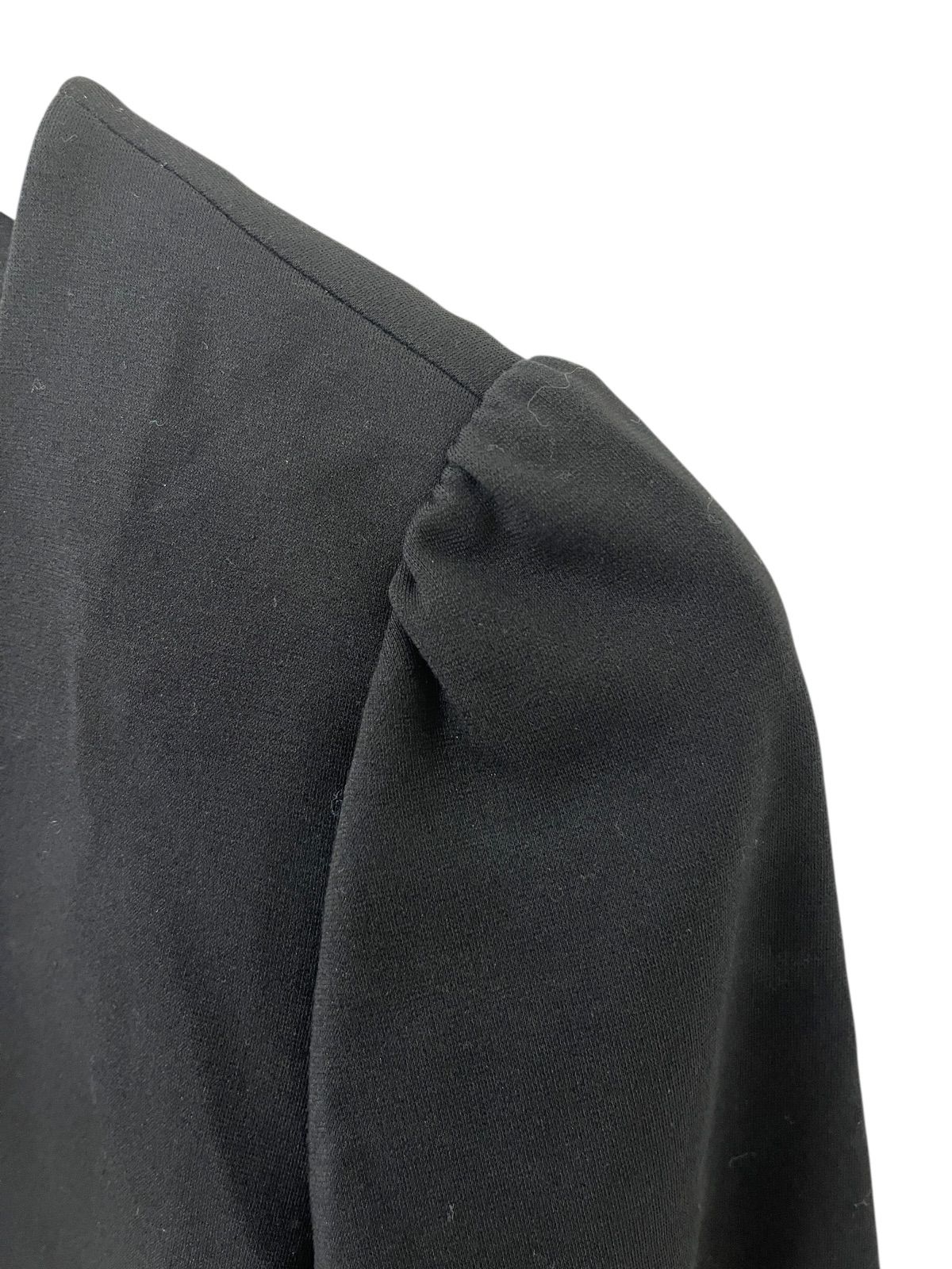 未使用！TO BE CHICノーカラーブラックジャケット サイズ40 TO BE CHIC トゥービーシック ノーカラー ジャケット size:40