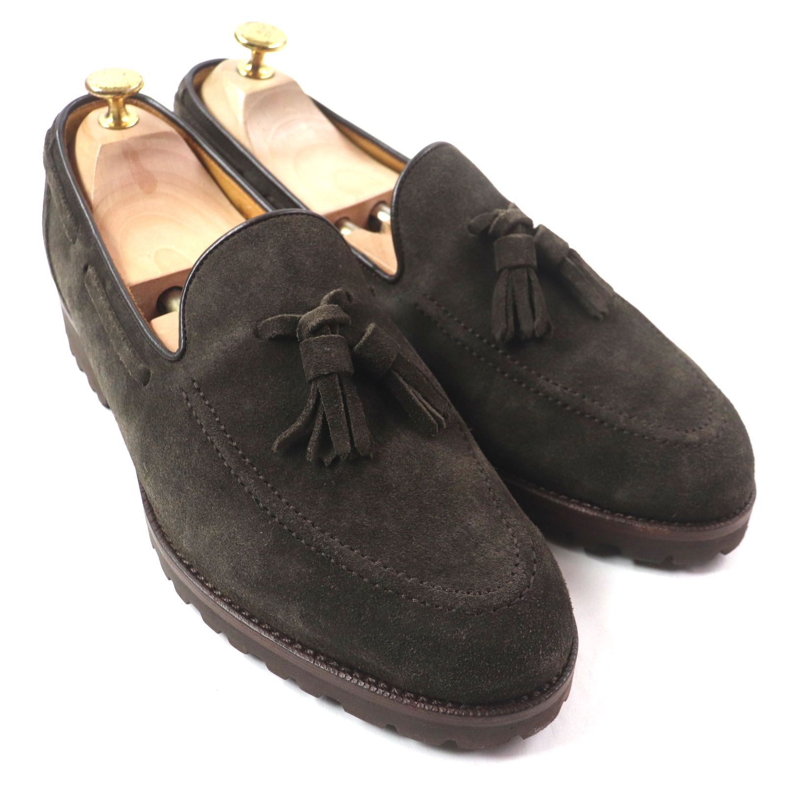 極美品▽SPIGOLA スピーゴラ Uチップ スウェードレザー タッセル  