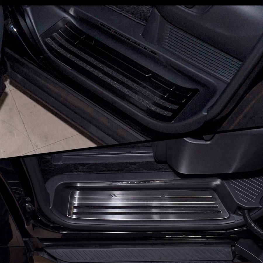 アルファード 40系 ヴェルファイア 40 スカッフプレート ステンレス 傷防止 4P 当社オリジナル商品 トヨタ シェアスタイル BRIGHTFACE_UK