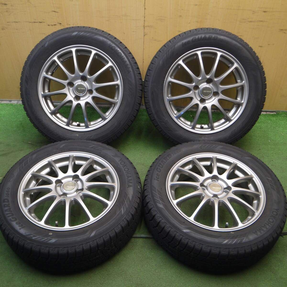 バリ溝！8.5分スタッドレス 175/65R15 ヨコハマ アイスガード iG60 ECO FORME エコフォルム 15インチ PCD100/4H4012902Hス