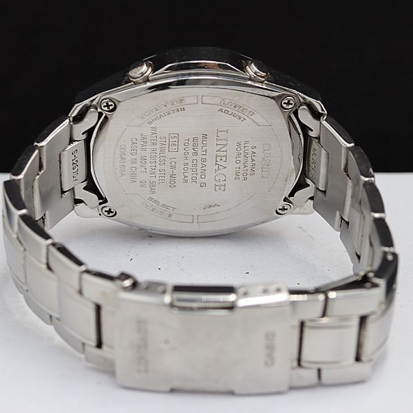 カシオ リニエージ LCW-M100 ラウンド 黒アナデジ文字盤 電波ソーラー