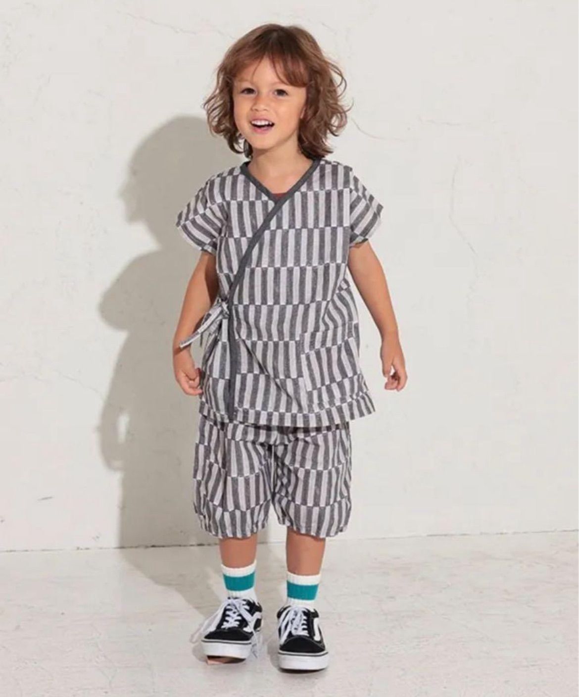 【MOONCHILD】オーシャンアンドグラウンド パイピングワイド甚平スーツ 4412603