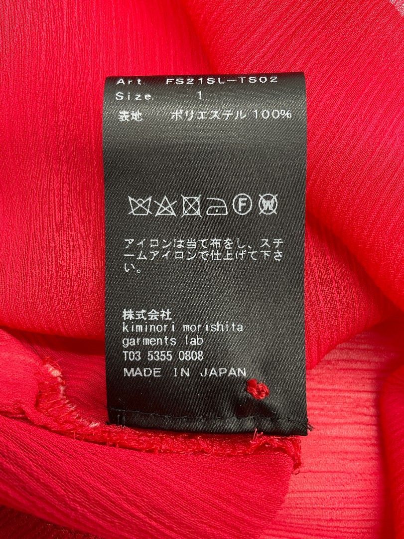 未使用 08 sircus　08サーカス 1 レッド バルーンスリーブトップス 未使用 08 sircus 08サーカス 1 レッド バルーンスリーブ
