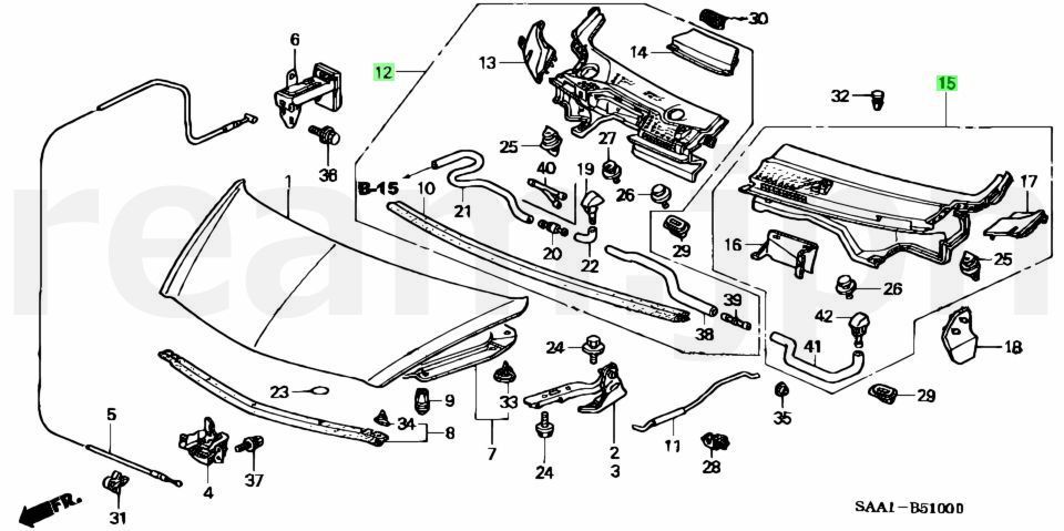 新品未使用 ホンダ純正 フィット GD1 GD2 GD3 GD4 カウルトップ カウル