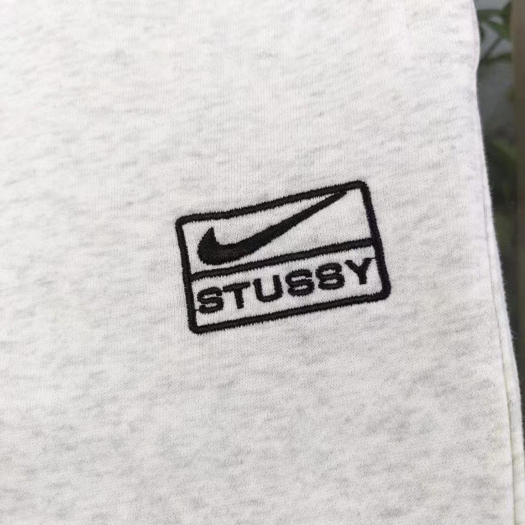 stussy×Nike ステューシー ナイキ スウェットパンツ  ブラック＆ライトグレー