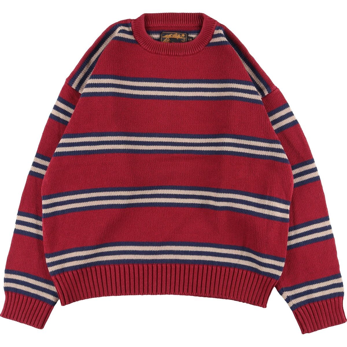 古着 90年代 エディーバウアー Eddie Bauer ボーダー柄 コットンニット 