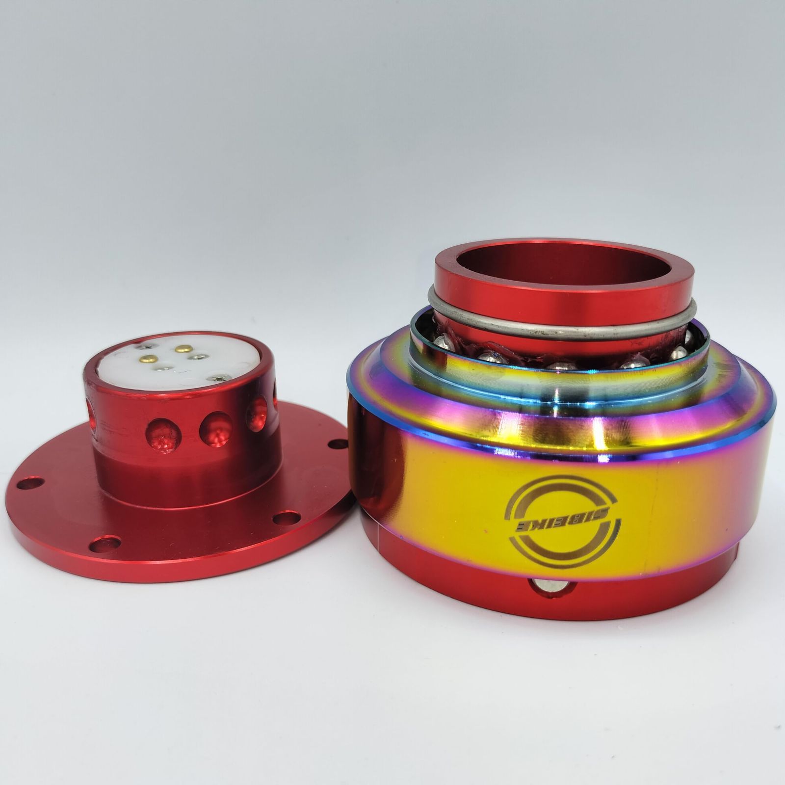 Ding sound ステアリングボス レンチン音鳴る アルミ クイックリリース コントロールハブ アルマイト SIBEIKE レッド ネオクローム FFCRYSTALESIA_COM
