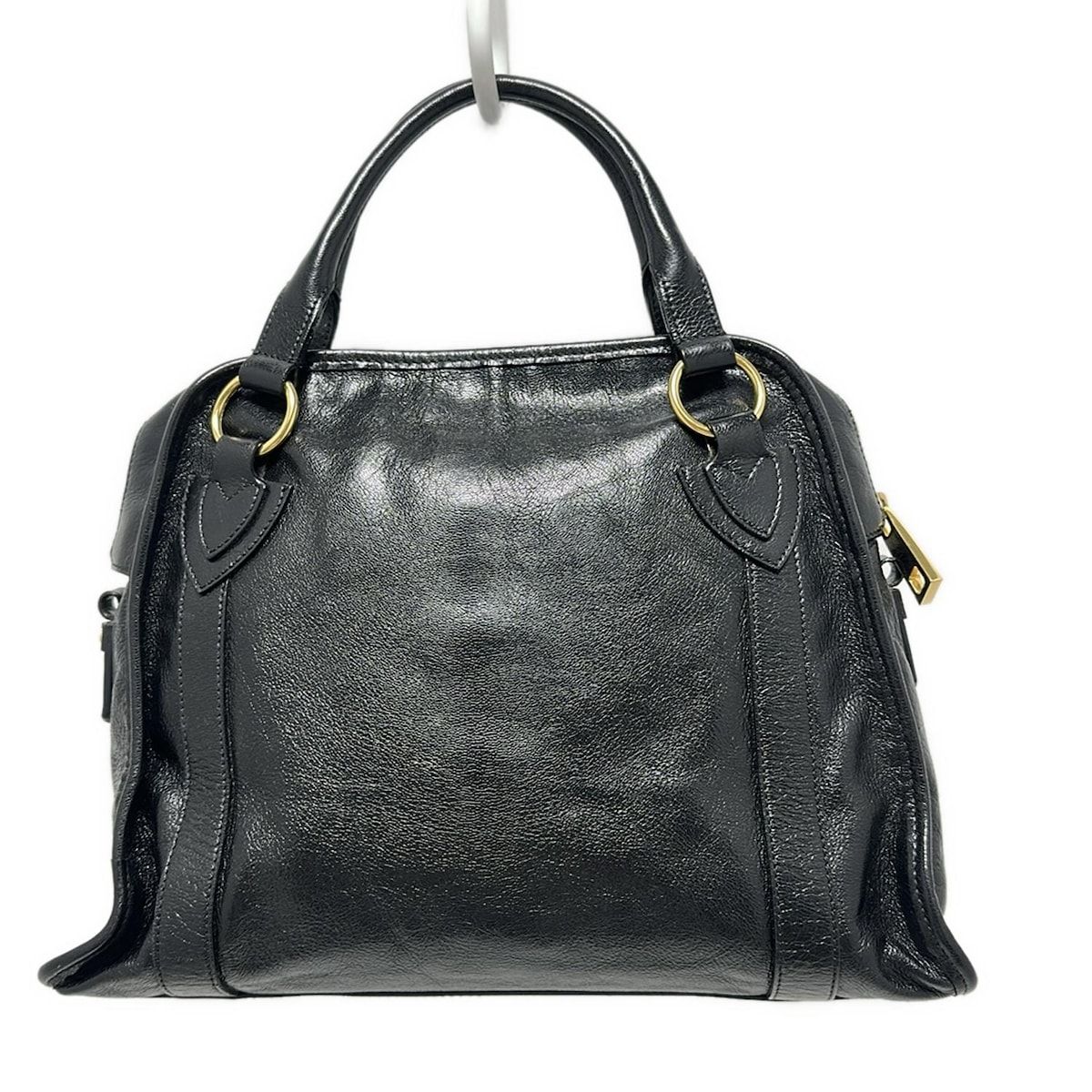 MARC JACOBS ブラックレザー ハンドバッグ MARC JACOBS(マークジェイコブス) ハンドバッグ - 黒 レザー