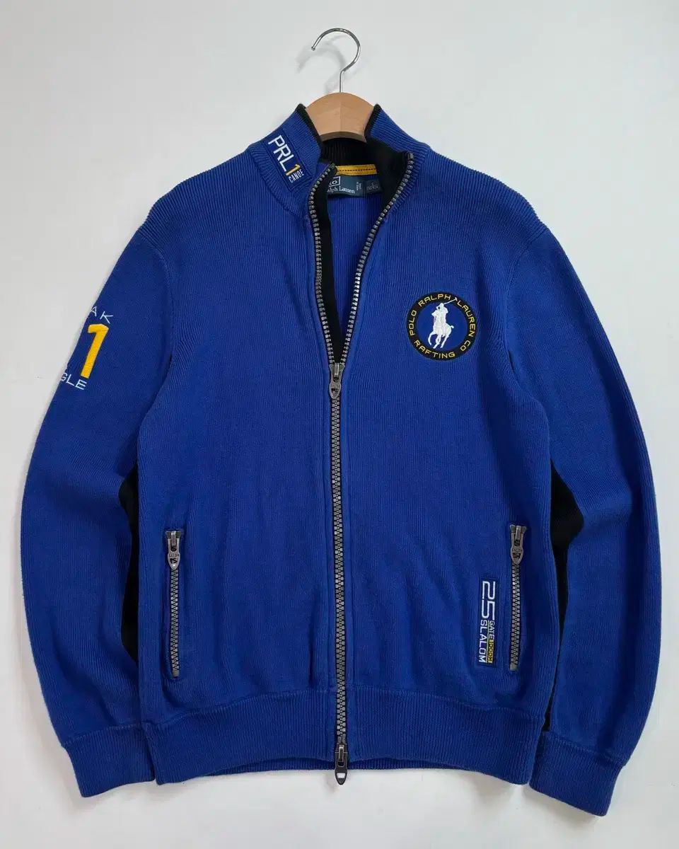 ポロ ビックポニー ナンバリング ブルーCOLOR コットン ジップアップ