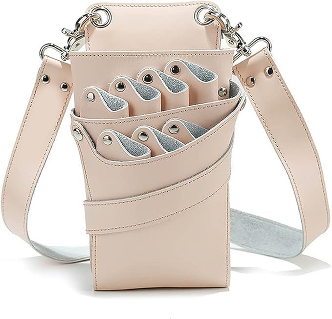 ダークブラウン＆ナチュラル 9丁差し 本革シザーケース SCA-243/CDB