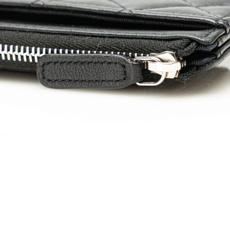 シャネル マトラッセ ココマーク カードケース コインケース ブラック  