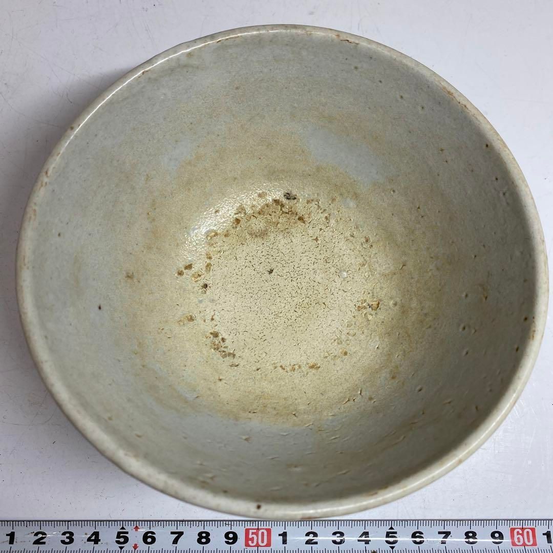 朝鮮古美術　李朝白磁茶碗　P 直径14.5cm 東H5-0903③タサチ 朝鮮古美術 李朝白磁茶碗 P 直径14.5cm 東H5-0903③タサチ