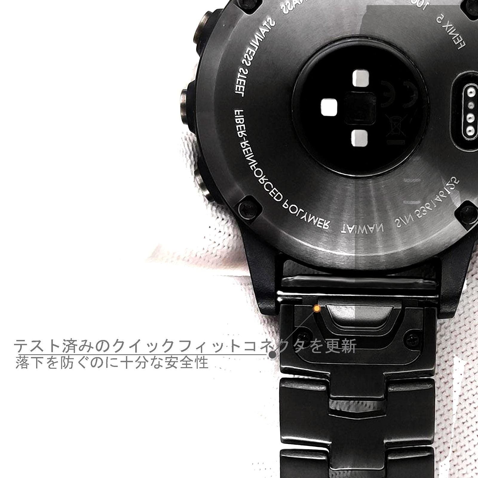 ステンレス鋼の留め金 に適合するガーミン 超軽量チタンスチールストラップ 5 Fenix Instinct Fenix Fenix Fenix 2/ / / 6 Forerunner 7/ 47mm 8 955 47mm/ 47mm/ Pro / epix S