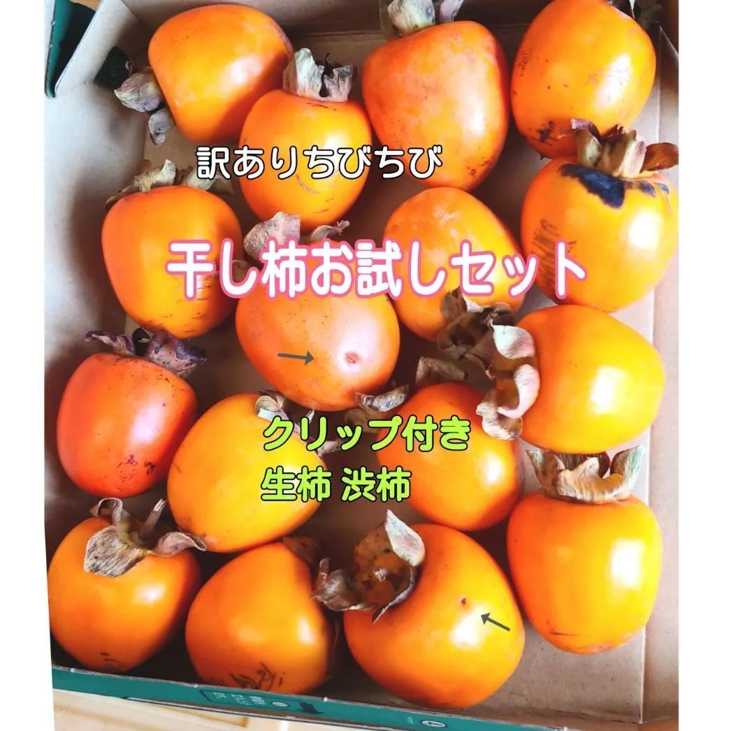 市田柿干し柿お試しセットクリップ付きＳサイズ訳あり - メルカリ