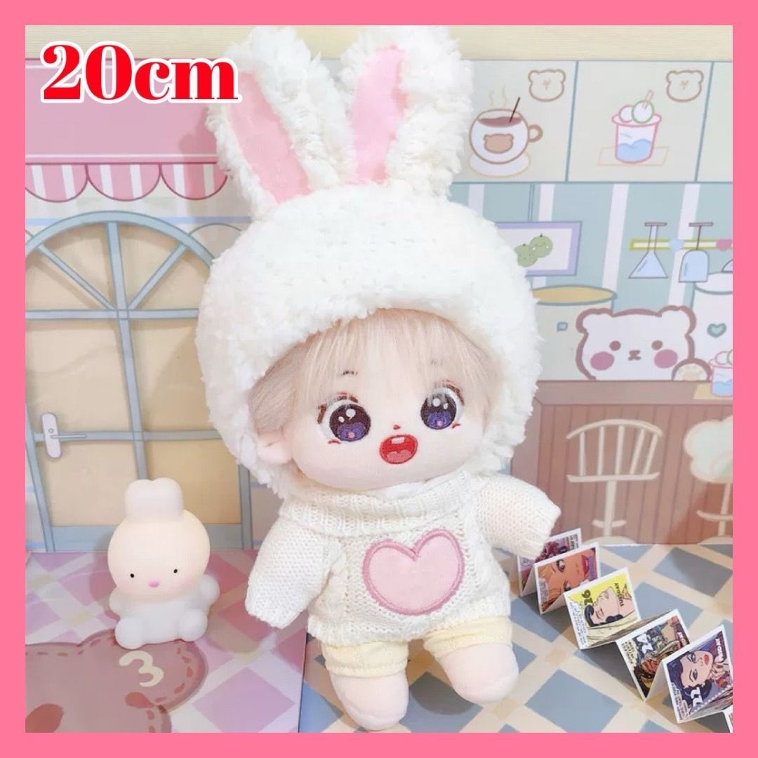 20cm ぬい服 ゆめかわ 白うさぎ 着ぐるみ もこもこ ぬい 服 20cm ぬい服 ゆめかわ 白うさぎ 着ぐるみ もこもこ ぬい 服