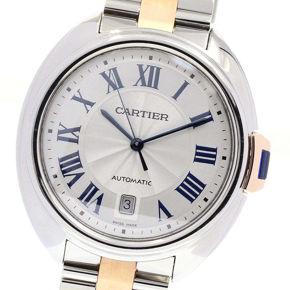 カルティエ CARTIER W2CL0002 クレ ドゥ カルティエ 40ｍｍ K18PGコンビ 自動巻き メンズ良品保証書付き_833208
