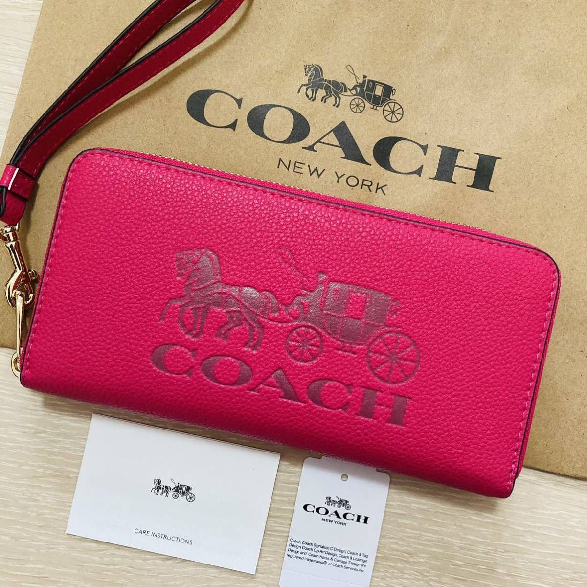 ☆ COACH コーチ 長財布 3548 リストレット 馬車 ホースアンド ...