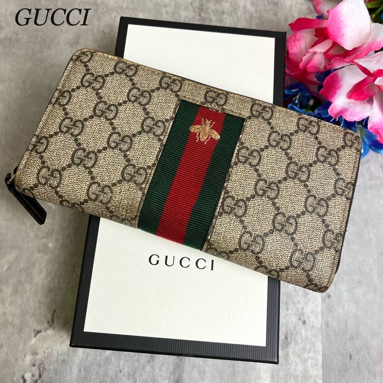 ✨良品✨GUCCI グッチ 長財布 ロングウォレット ラウンドジップ