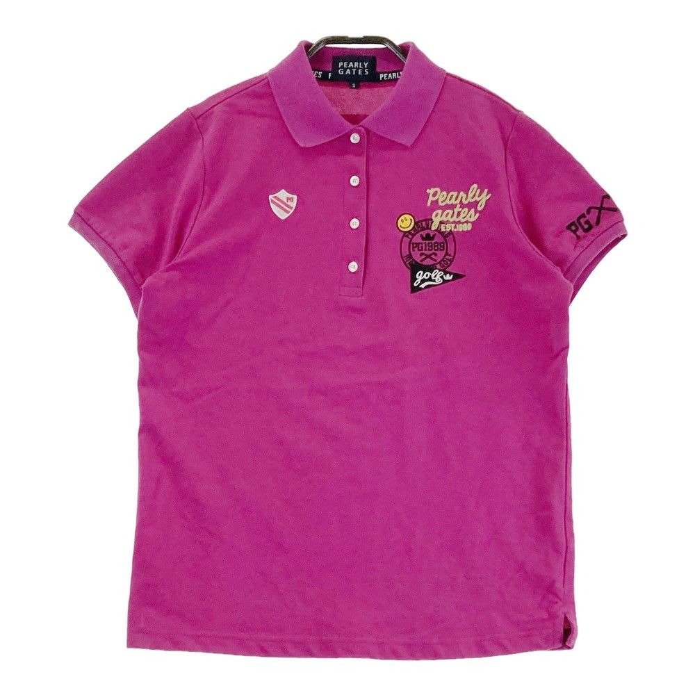パーリーゲイツ　ニコちゃん　ポロシャツ サイズ：2 PEARLY GATES パーリーゲイツ 半袖ポロシャツ ニコちゃん