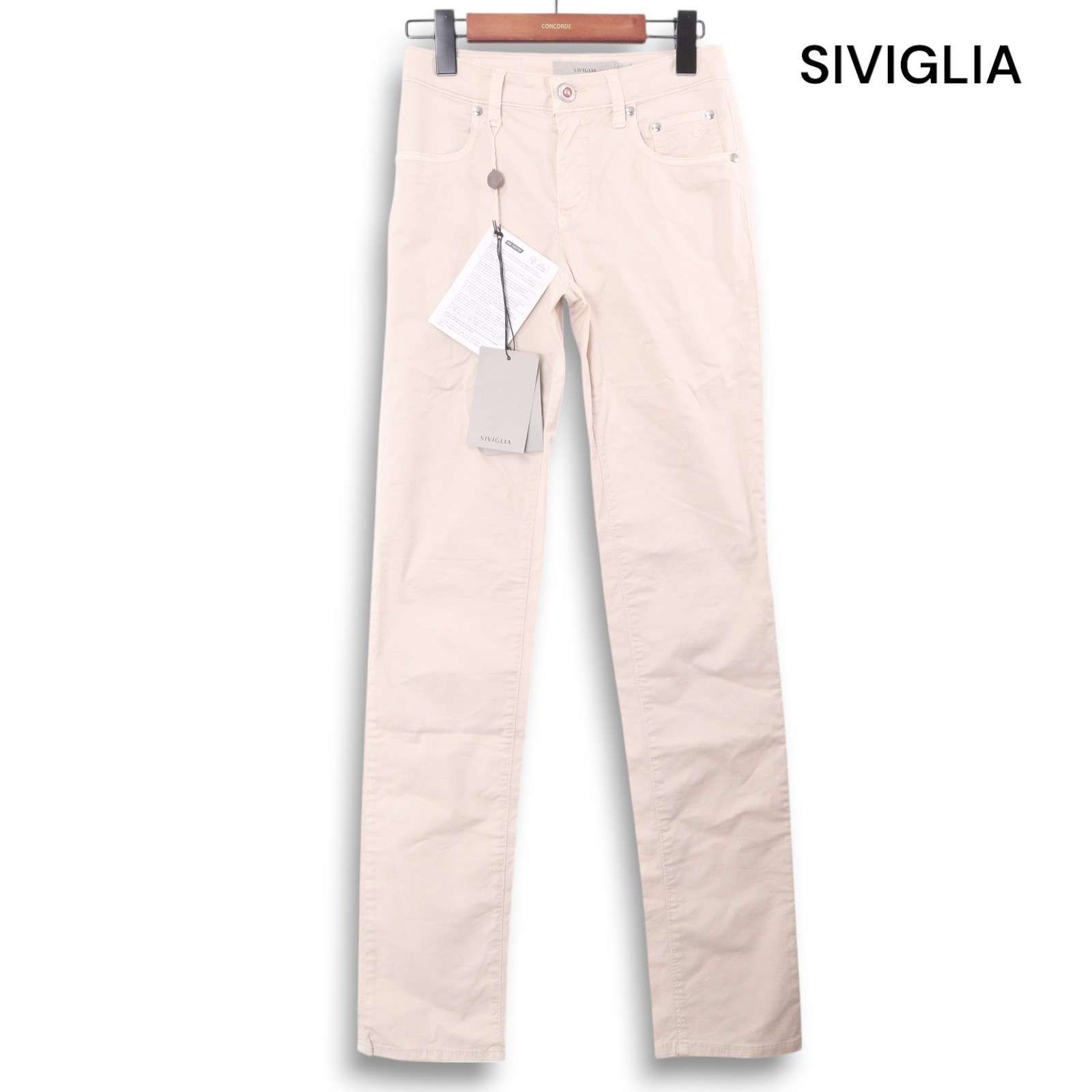 シビリア SIVIGLIA コットンパンツ ウォレットチェーン イタリア製 新品 イタリア製】 SIVIGLIA シビリア 通年 ストレッチ☆ スリム