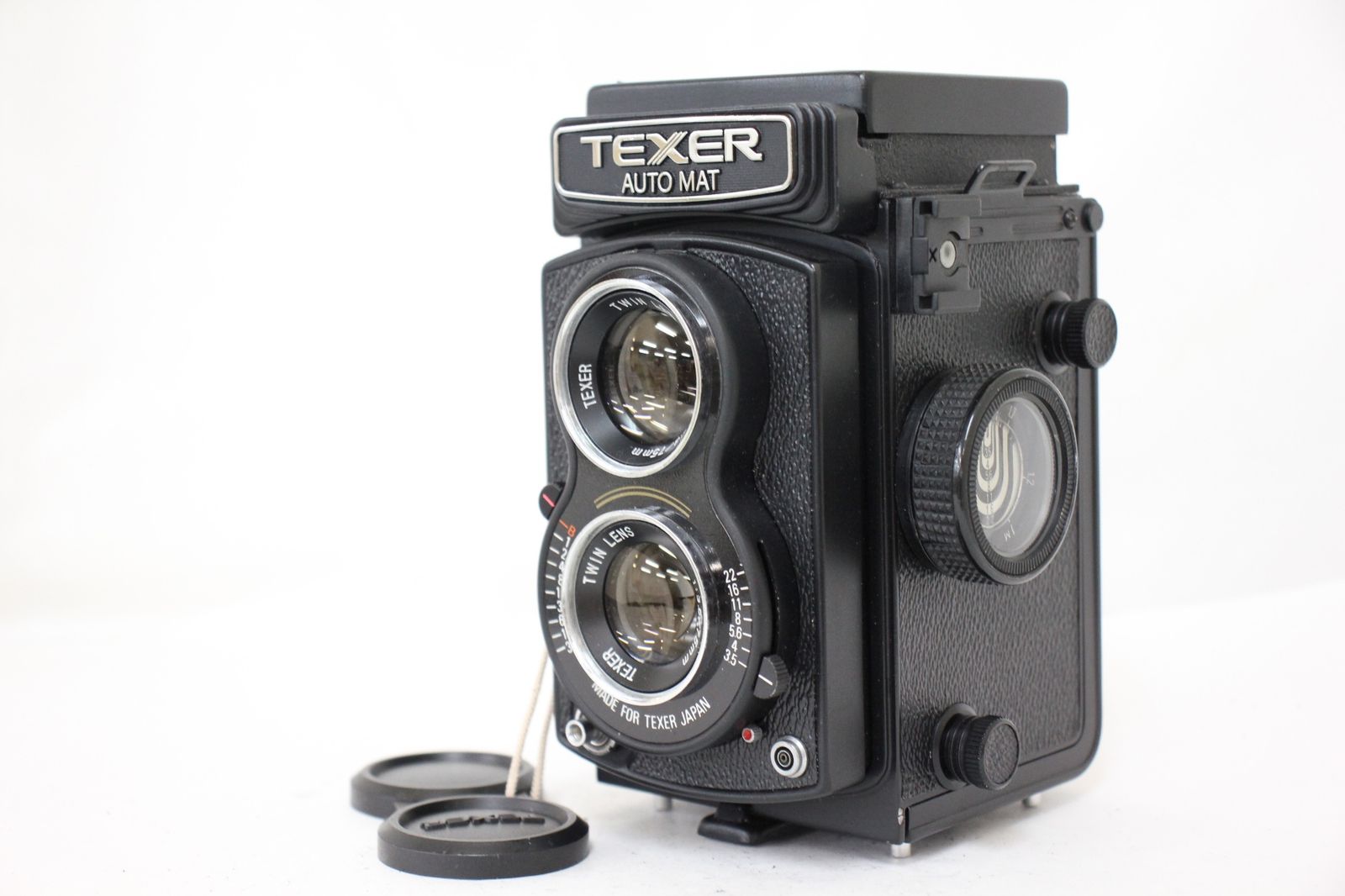 返品保証 TEXER Auto Mat 75mm F3.5 二眼カメラ e528