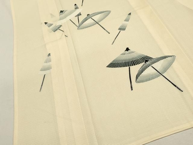 平和屋着物＊夏物　訪問着　絽　番傘　銀彩　洗える着物　AABB8784sx 平和屋着物＊夏物 訪問着 絽 番傘 銀彩 正絹 逸品 CAAW4878dy